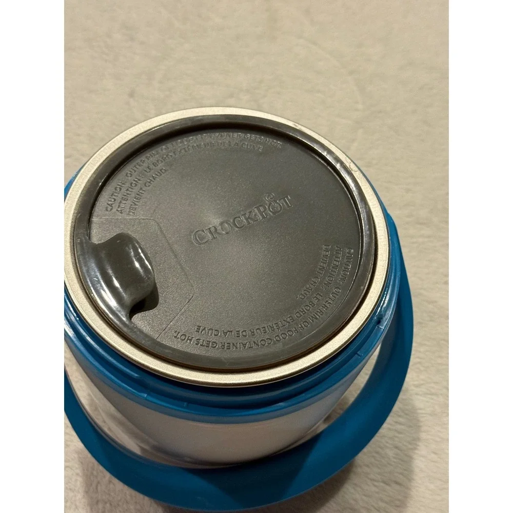 Crock-Pot Lunch Crock Food Warmer White Blue Portable Electric Lunch Box